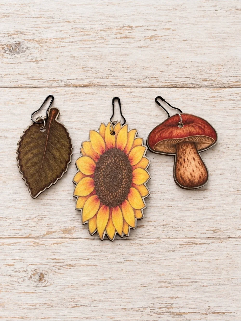 20pc Autumn Sunflower Mixed Media Kit Paper Stickers Tags Wood Charms Ribbon